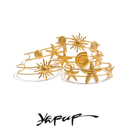 Ocean Series Coastal Open Cuff Bracelet