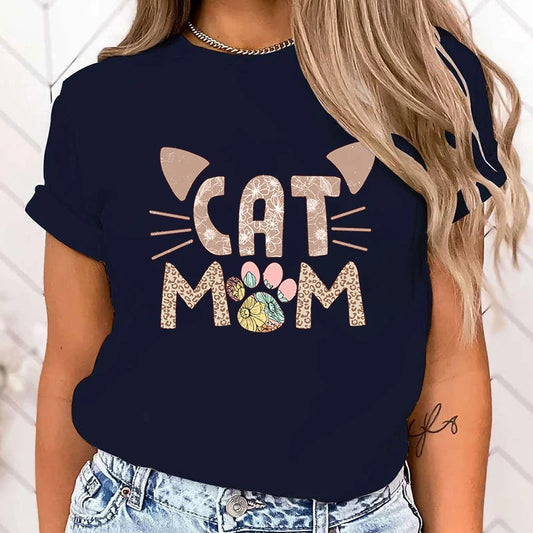 Cat Mom Printed Tee