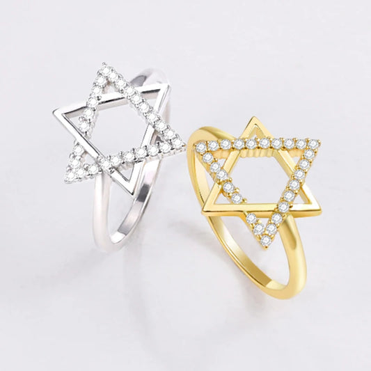 Star of David 925 Sterling Silver Rings