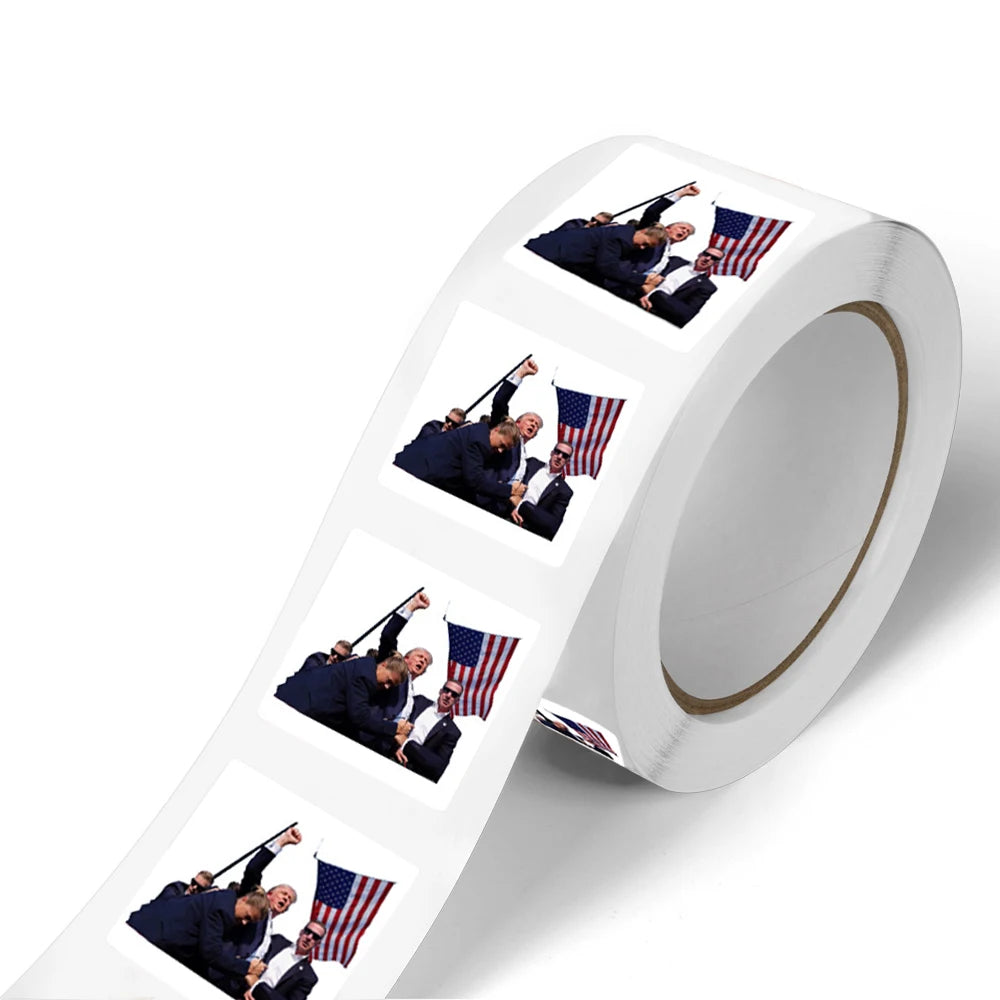 500Pcs/Roll Trump Fight Stickers