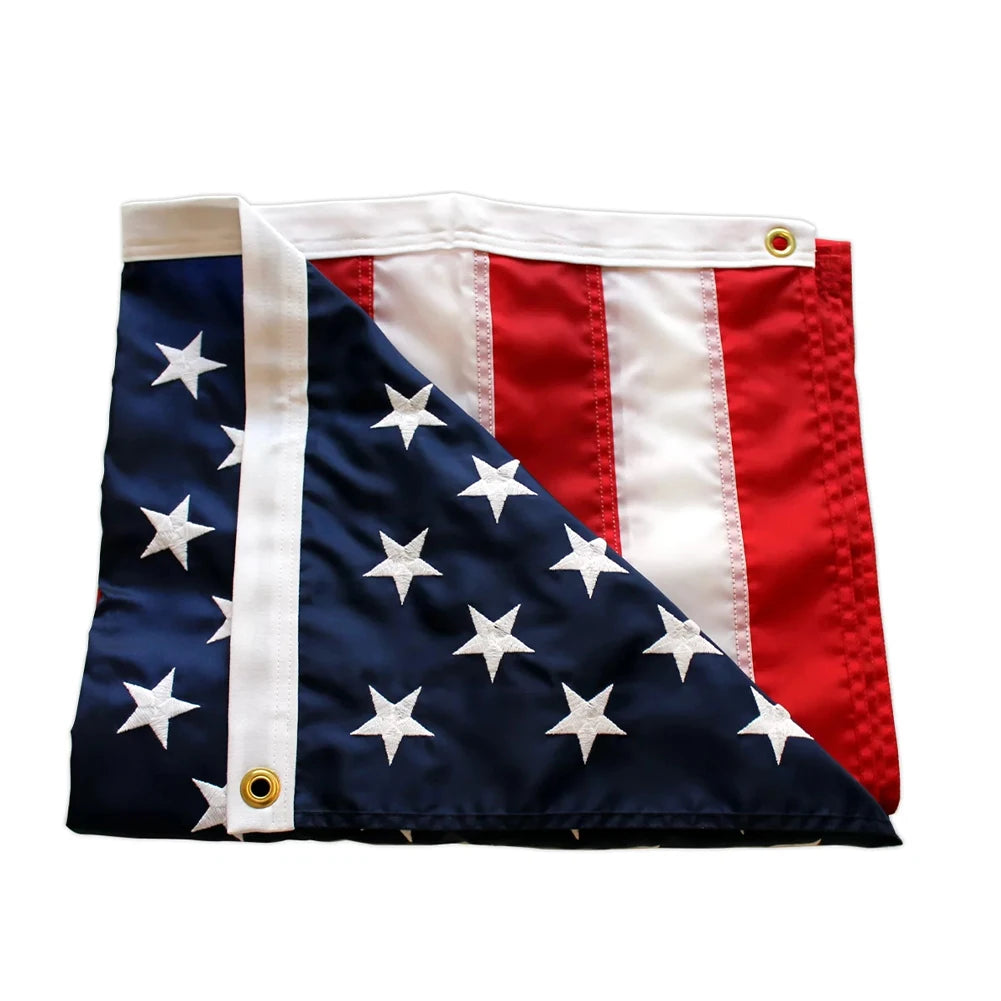 Embroidered American Flag Weatherproof - Flagpole Not Included