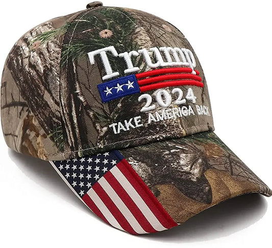 Embroidered Camo Trump 2024 Hat