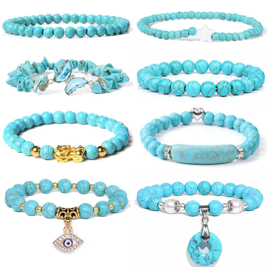 Blue Turquoise Stone Bracelets