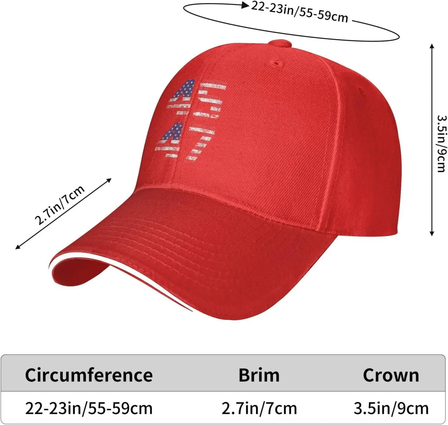 Trump 45 47 President Baseball Cap