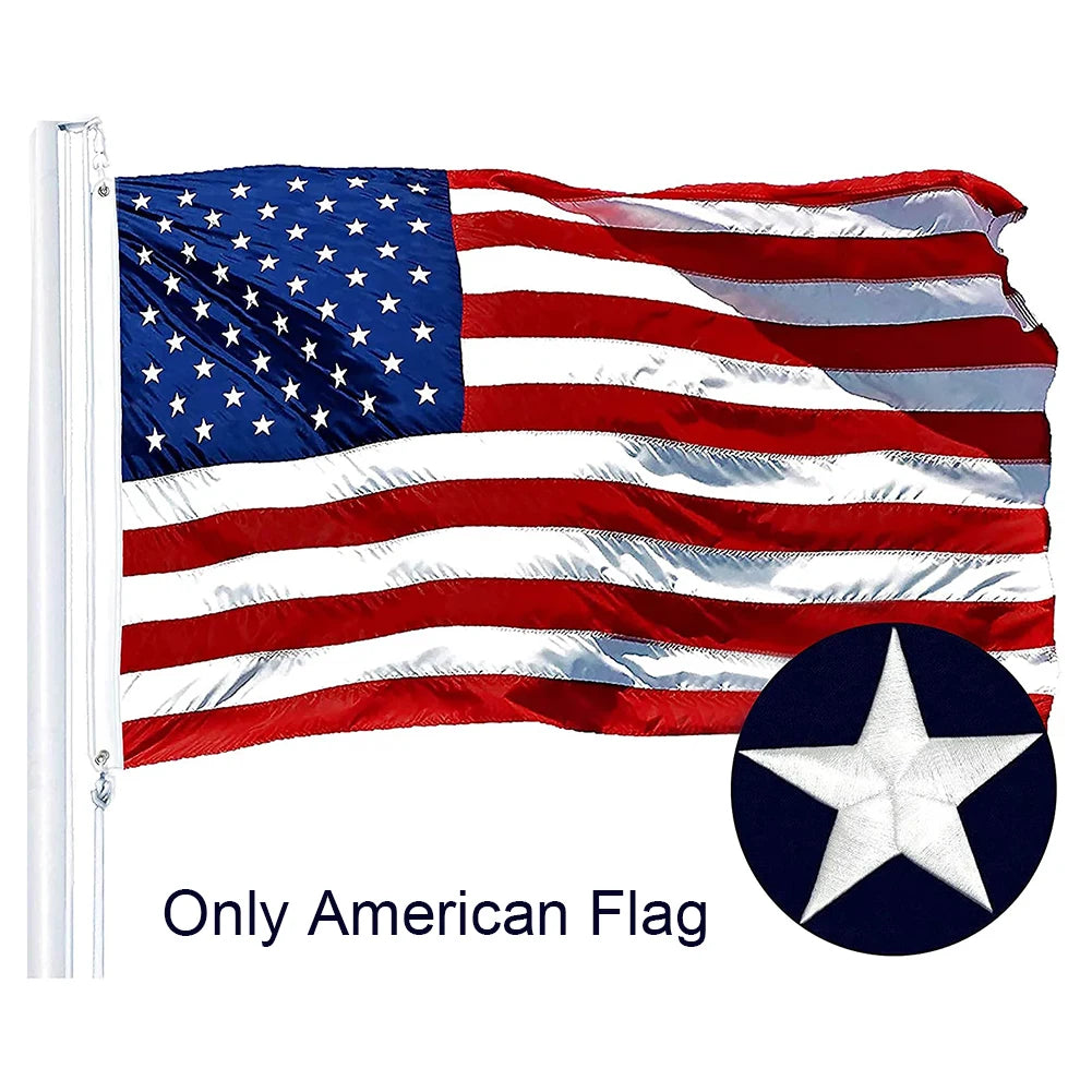 Embroidered American Flag Weatherproof - Flagpole Not Included