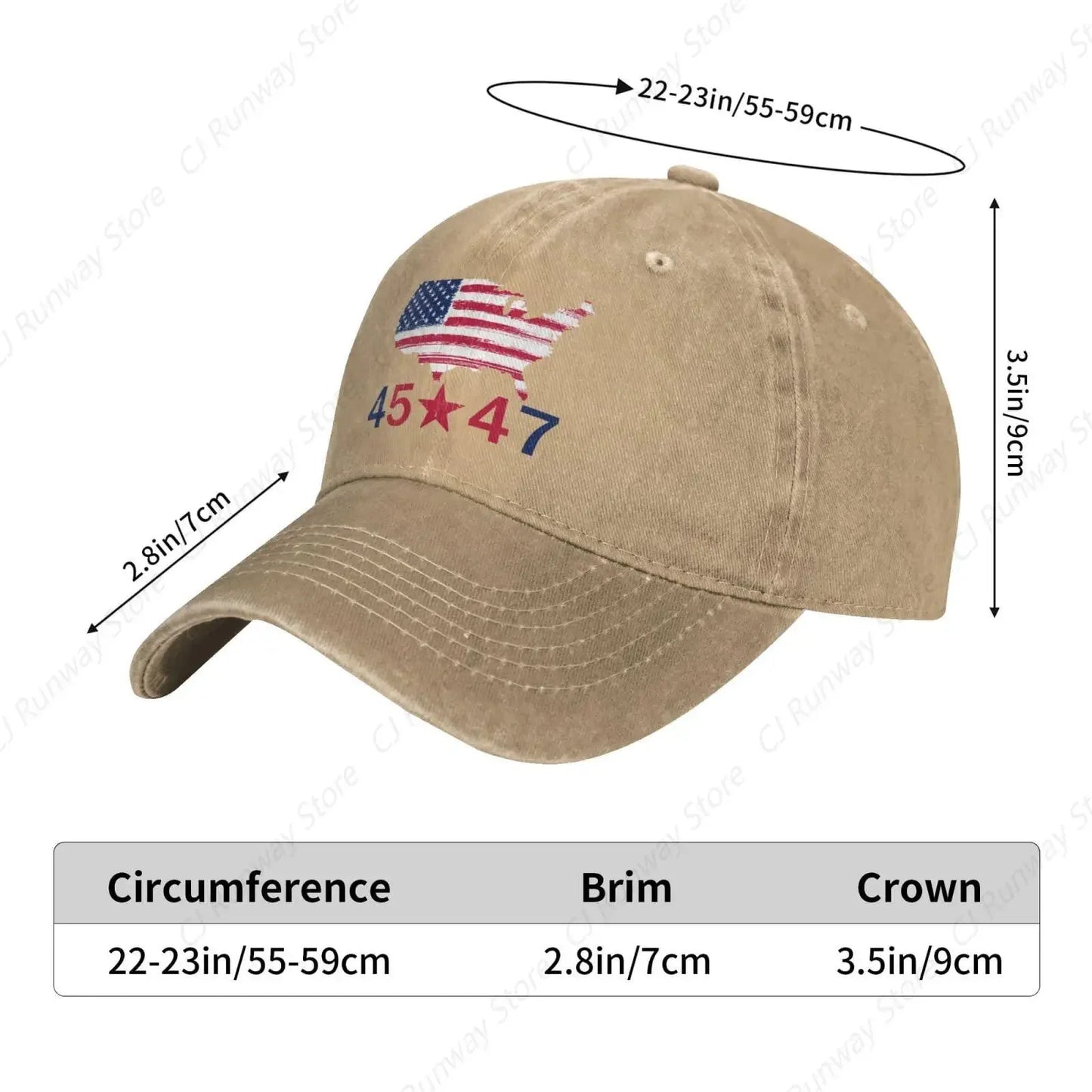 45 47 Trump Baseball Cap