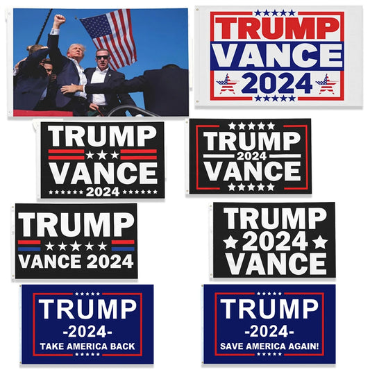 Choice of Trump/Trump-Vance 3x5 FT Flags/Banners - Flagpole Not Included