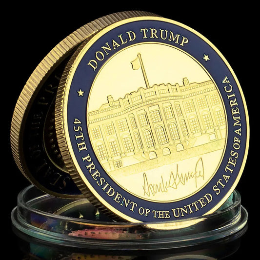 Gold Plated 45th President Donald Trump Commemorative Coin