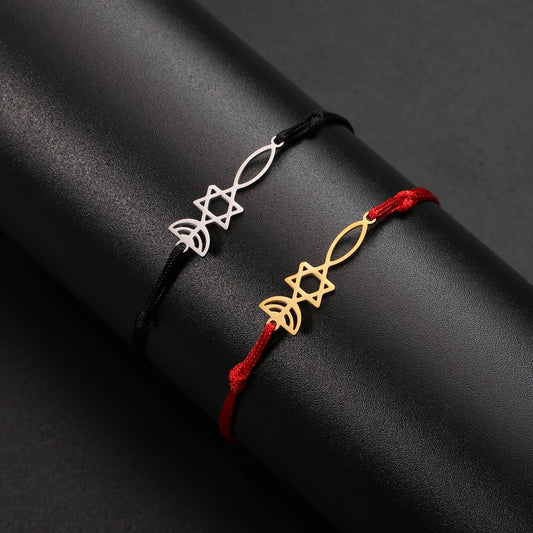 Messianic Menorah Symbol Rope Bracelet