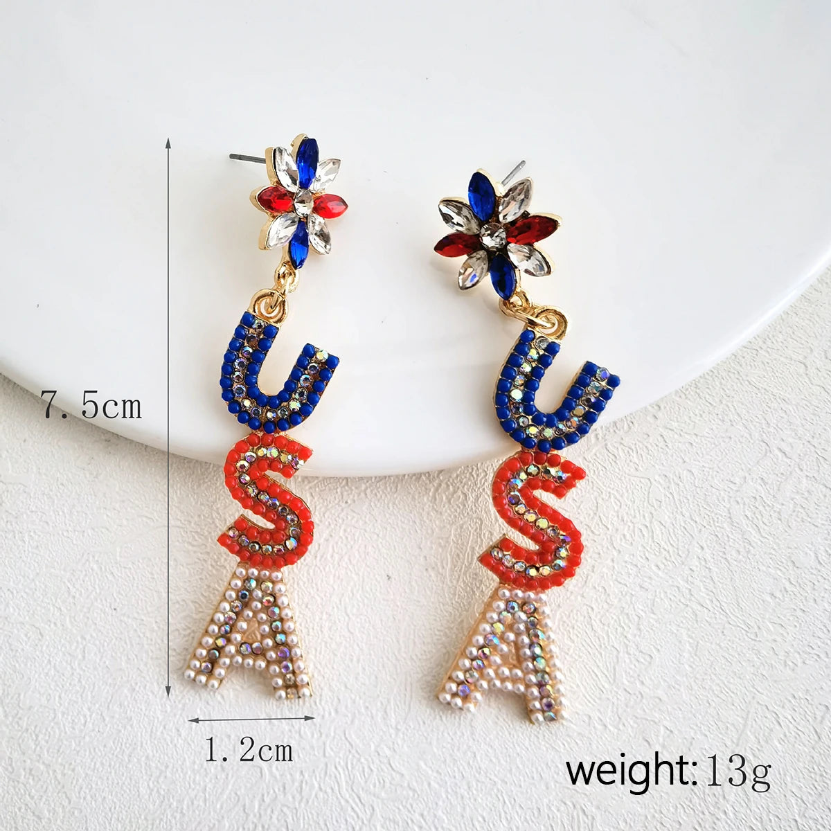 American Fashion Earrings - USA, Hearts, Flip Flops, Tassel