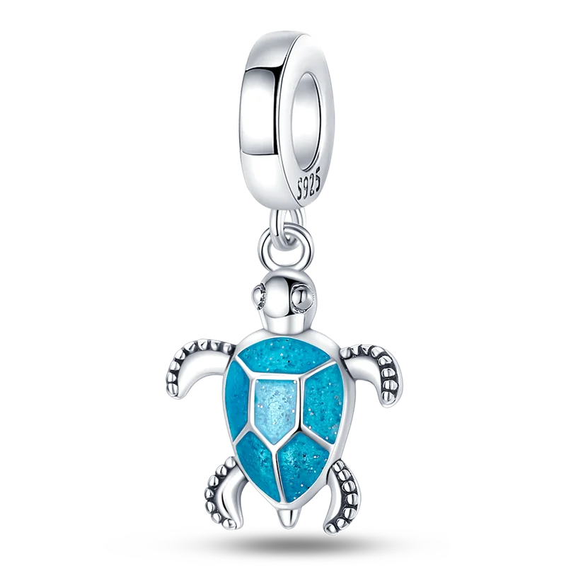 Luminous Ocean Series 925 Silver Turtle Charm
