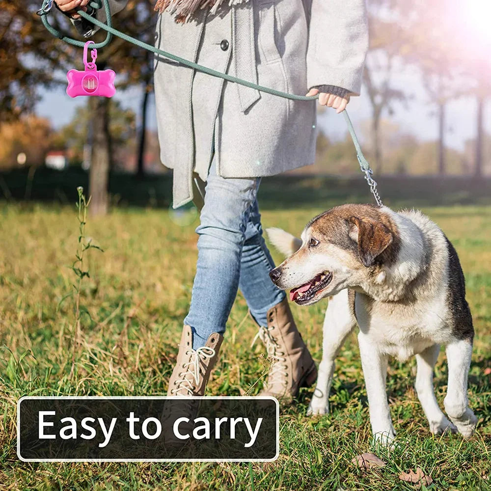 Disposable Dog Poop Bags with Bone Shaped Bag Holder