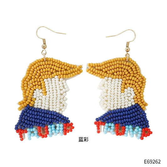 TRUMP Hand-Beaded Earrings