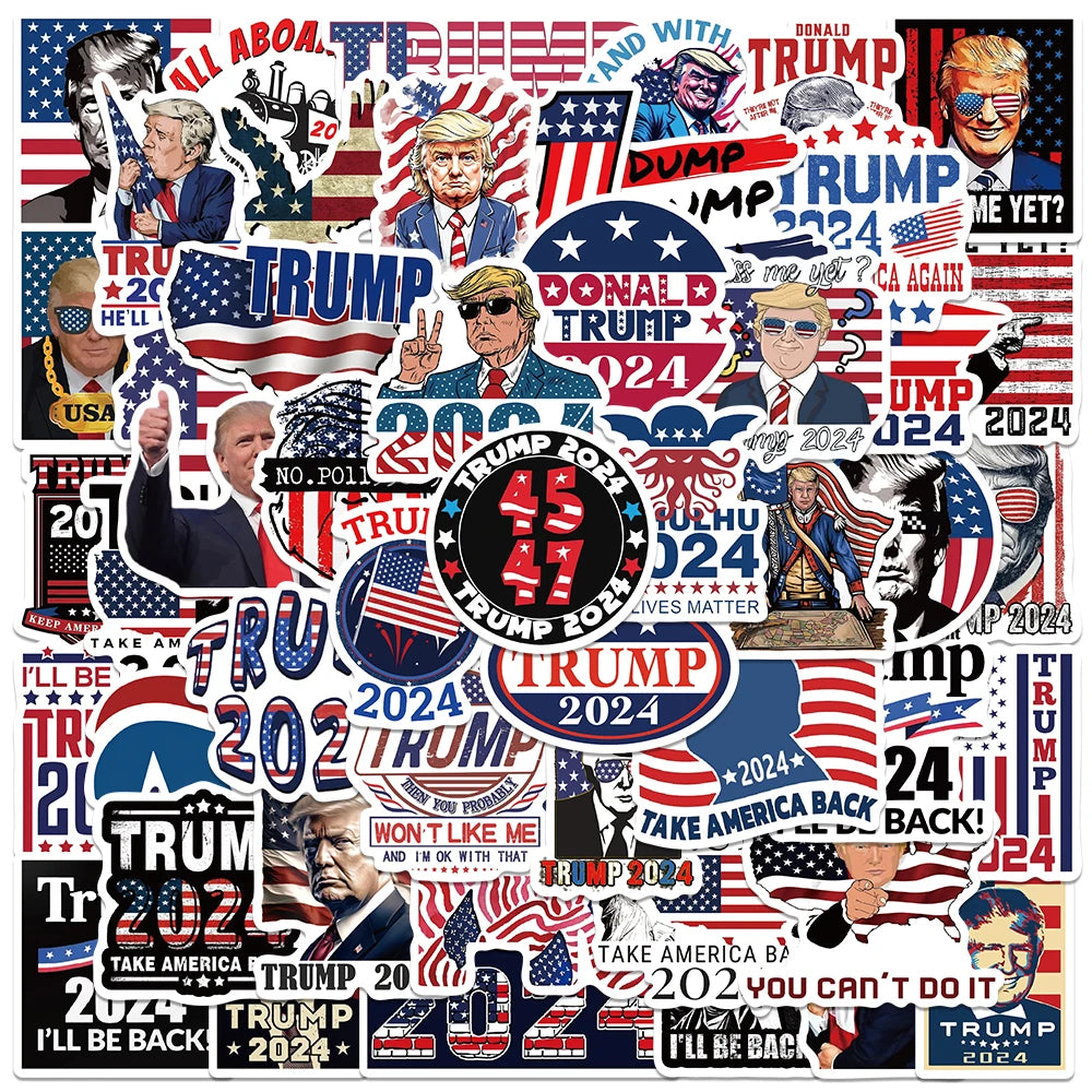 50pcs American Waterproof Trump Stickers