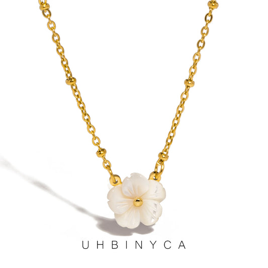 Elegant Flower Shell Necklace or Earrings for Women
