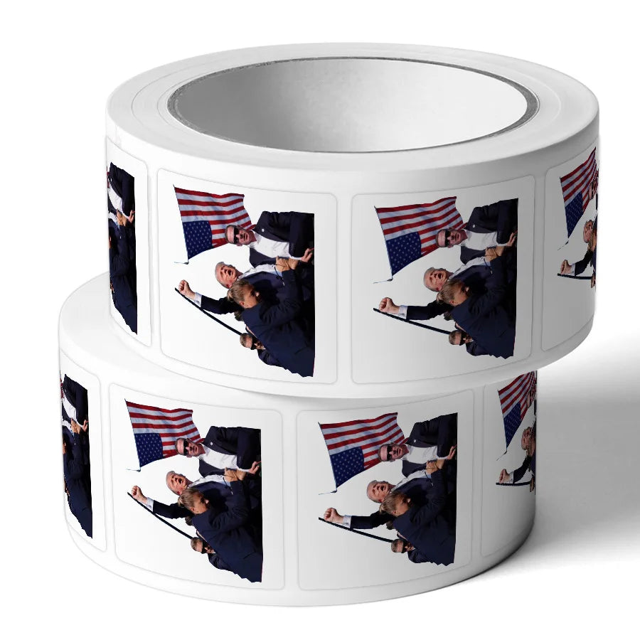 500Pcs/Roll Trump Fight Stickers