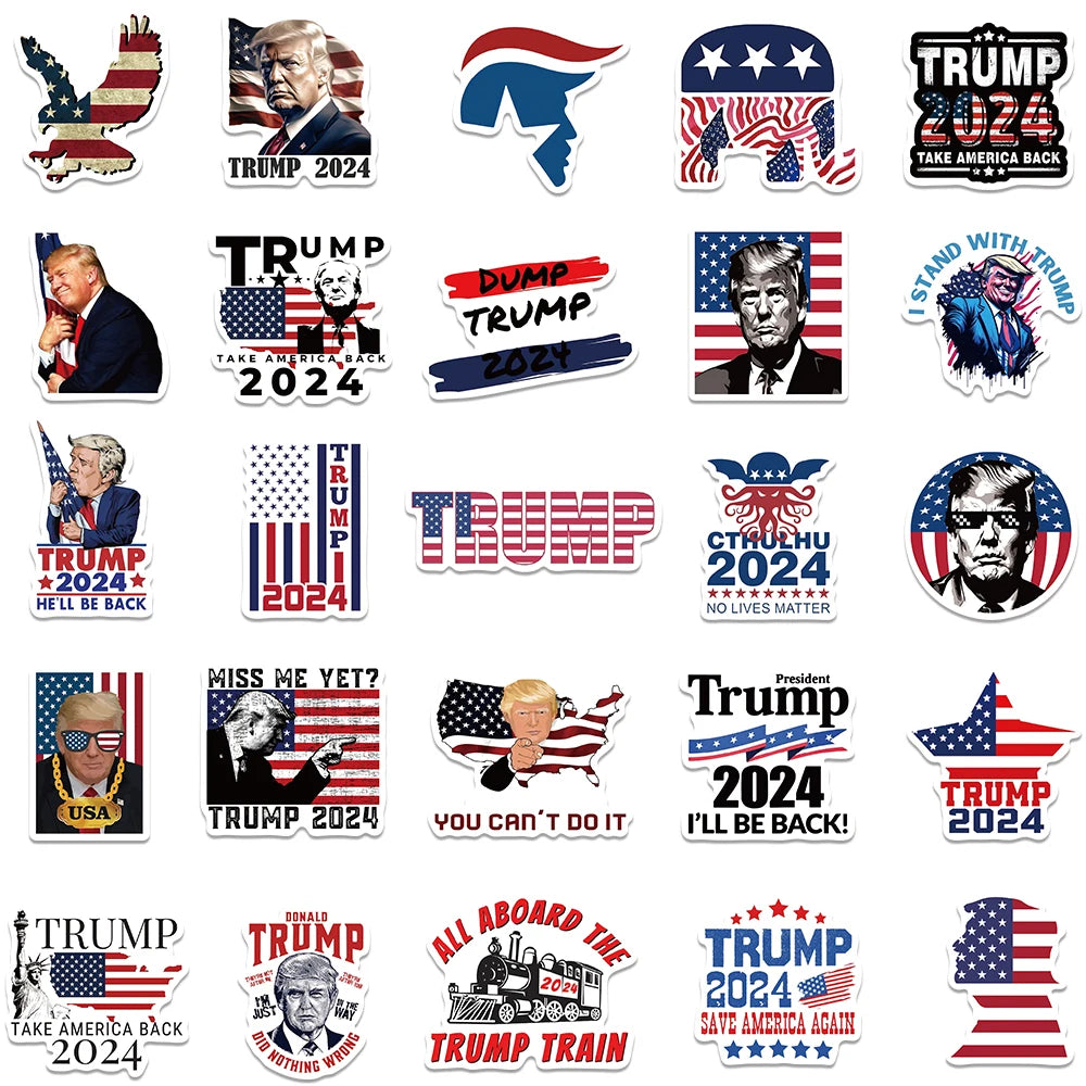 50pcs American Waterproof Trump Stickers