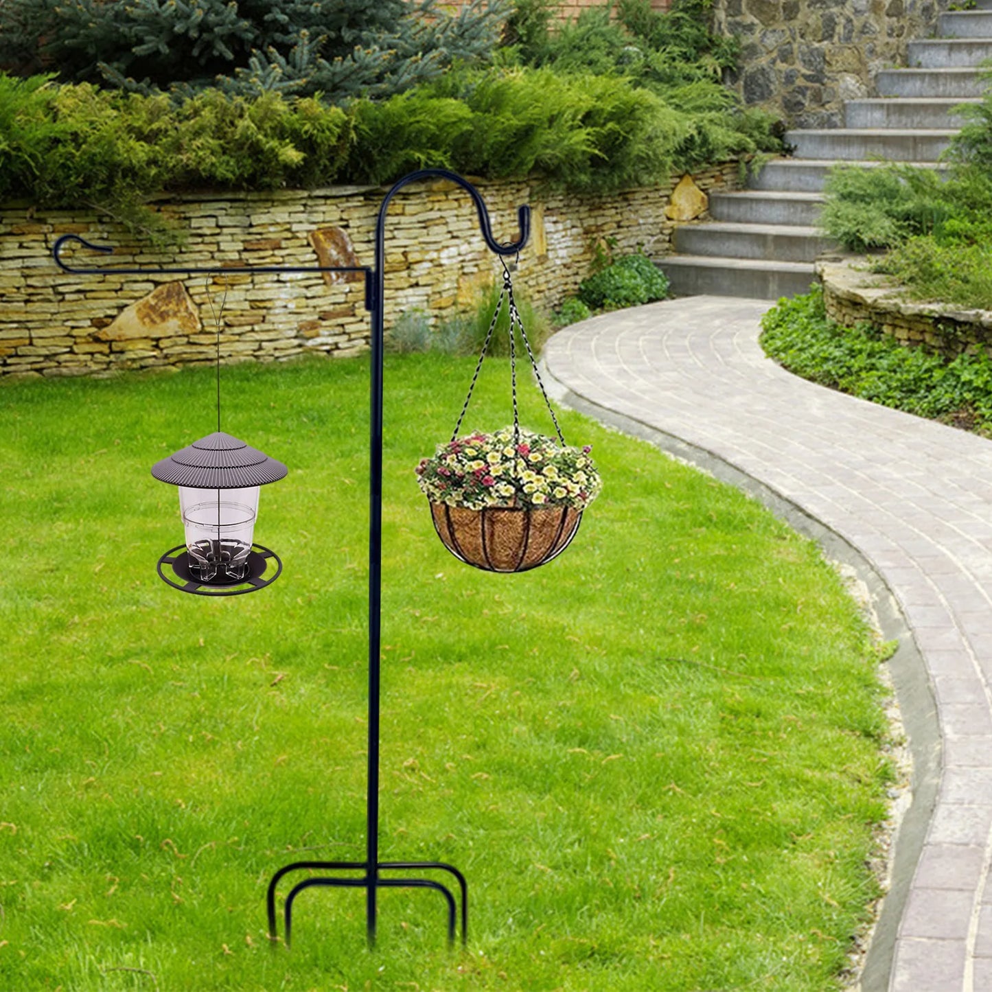 Dual Garden Flag Stand/Plant, Decoration, Birdhouse Holder - Stand only, Flags sold separately