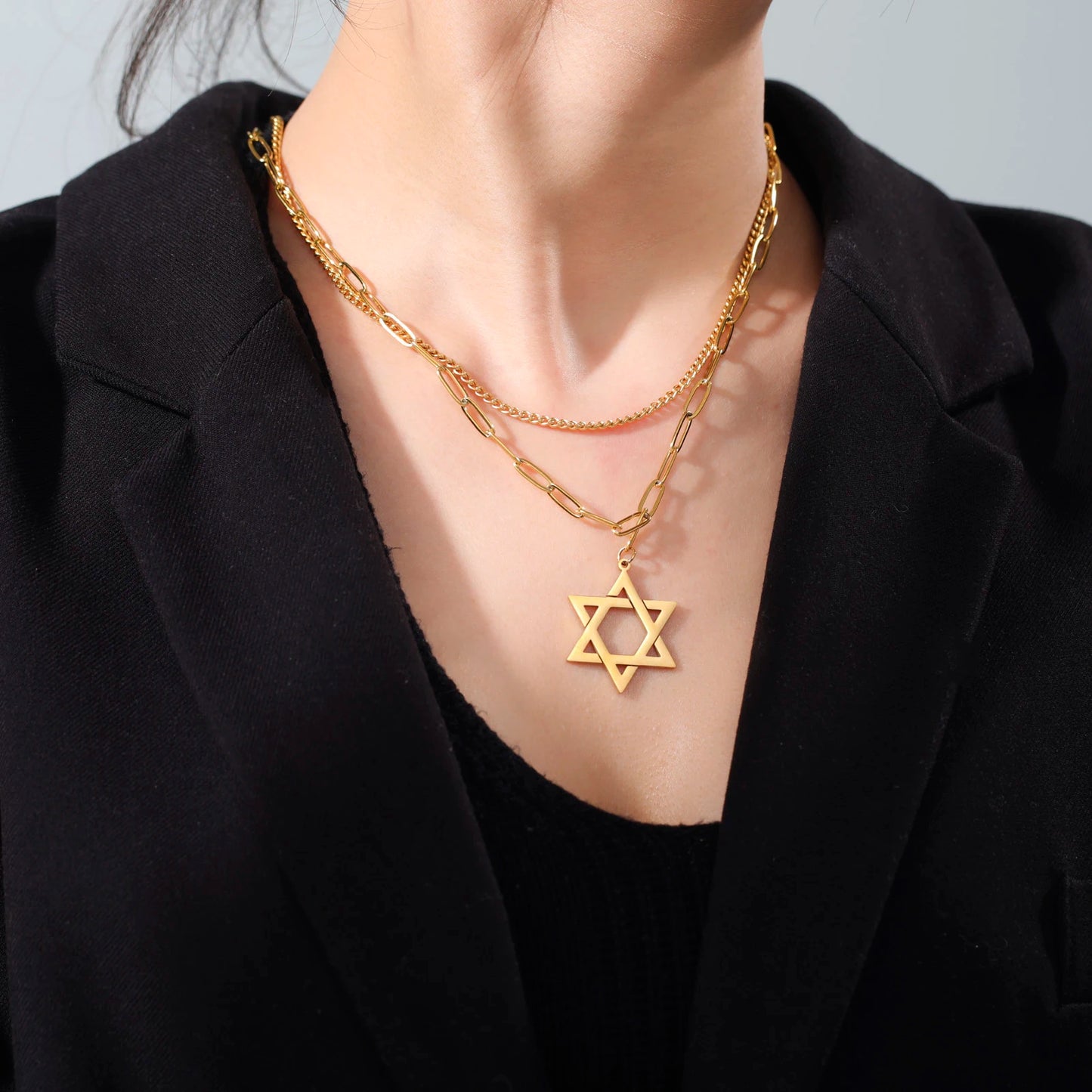 Various Magen David Star Pendant Necklaces