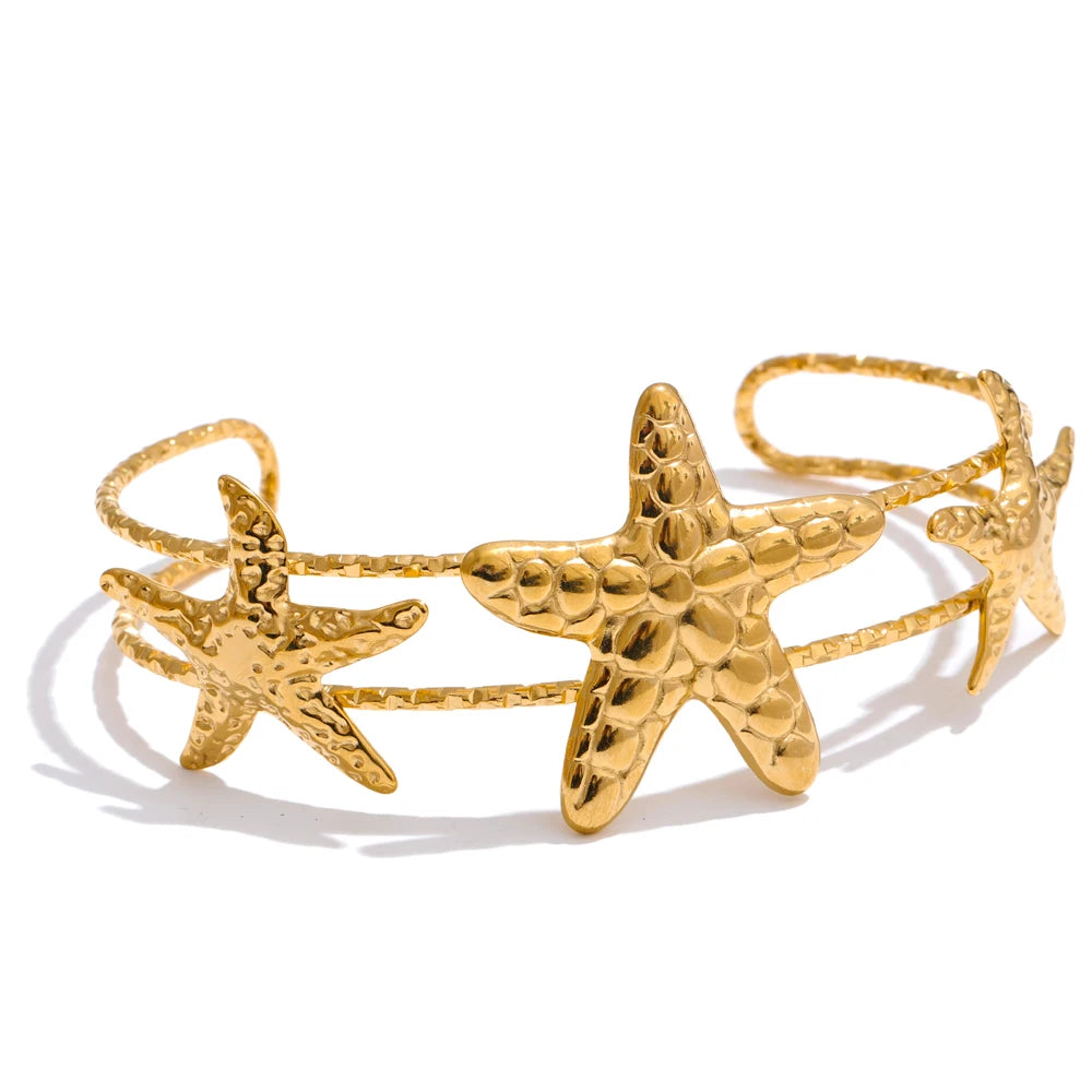 Ocean Series Coastal Open Cuff Bracelet