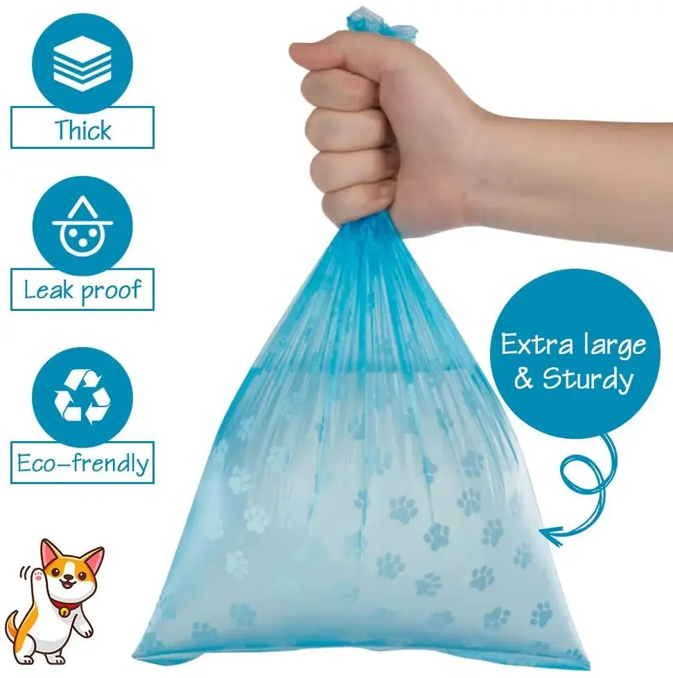 Disposable Dog Poop Bags with Bone Shaped Bag Holder