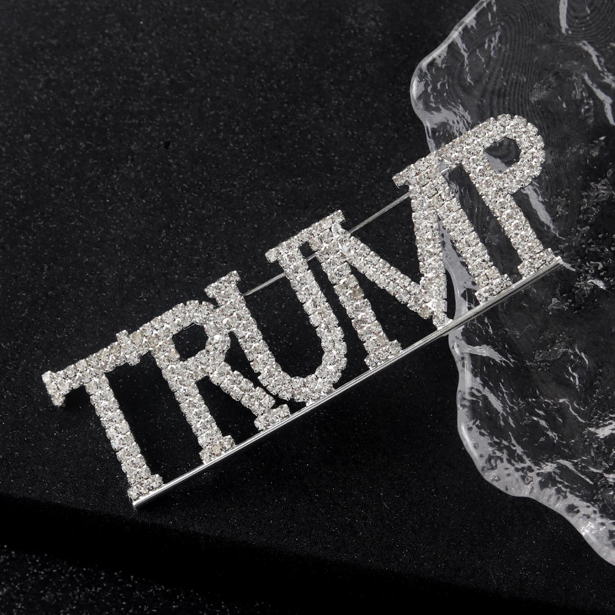 Trump Rhinestone Brooch