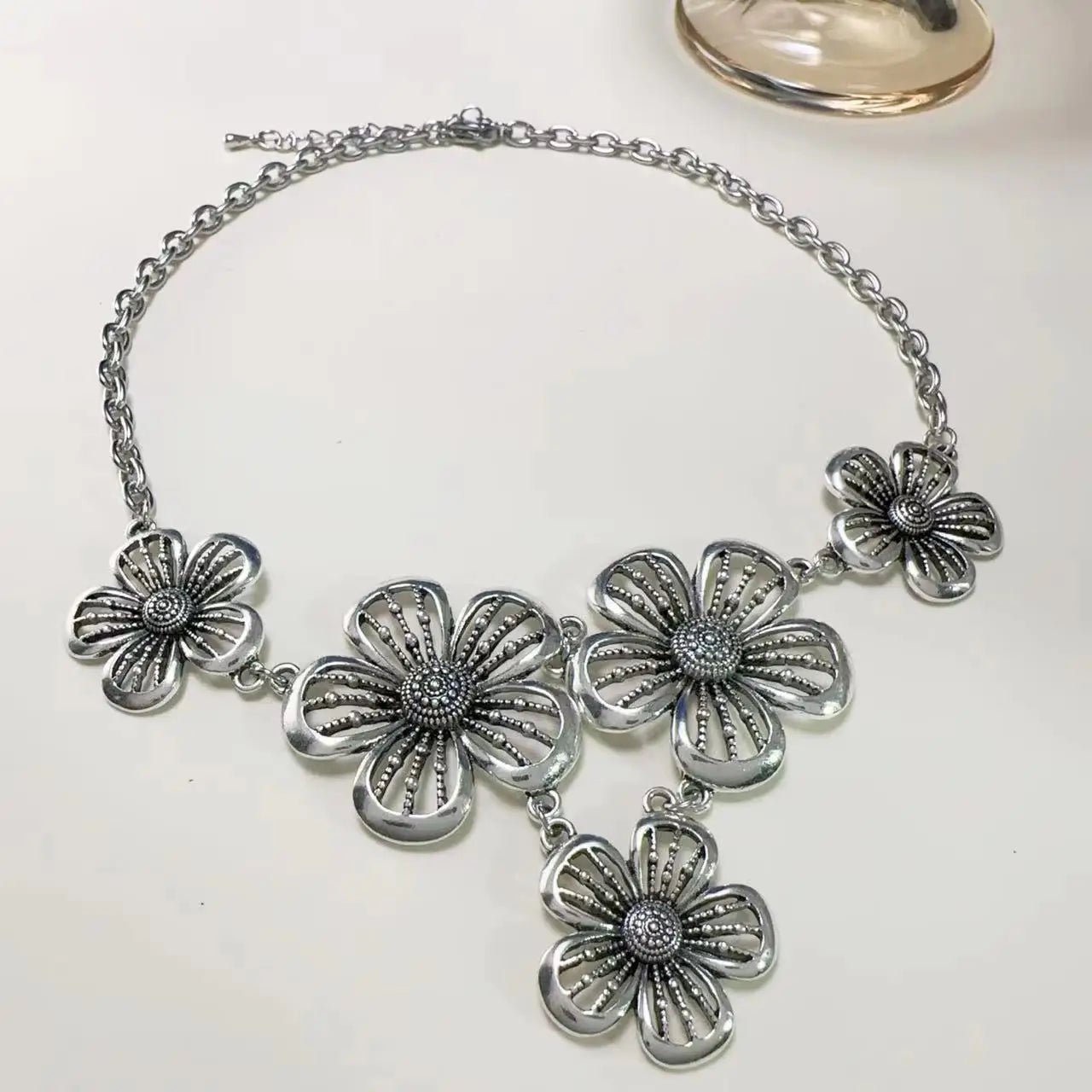 Bohemian Accessories Patchwork Flowers Choker