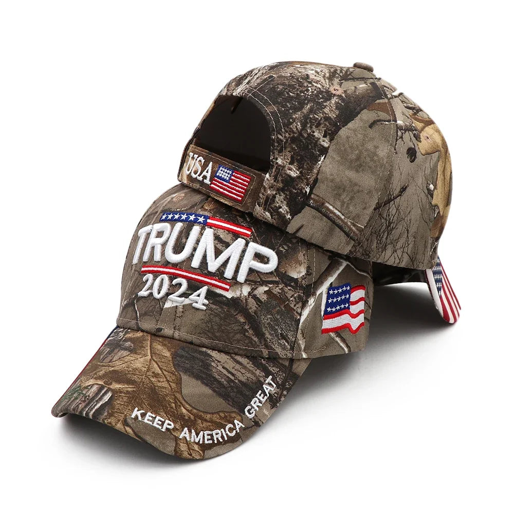 Embroidered Camo Trump 2024 Hat