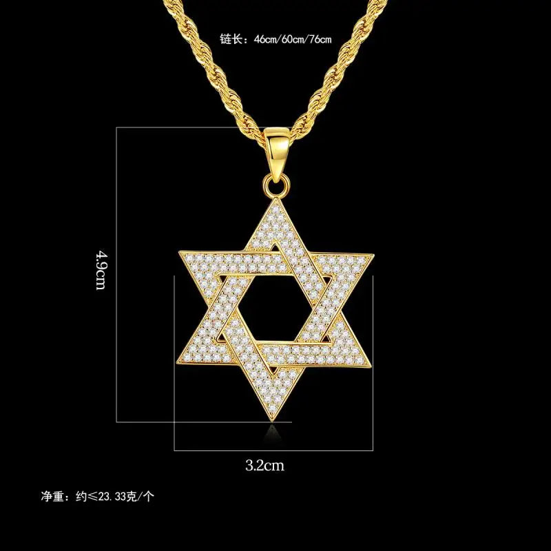 Variety of Star of David Pendants and Bracelets - some with Pave Cz