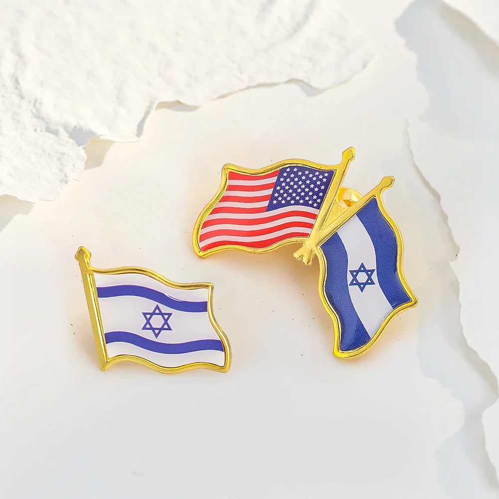 American/Israeli Flag Pin or Israeli Flag Pin